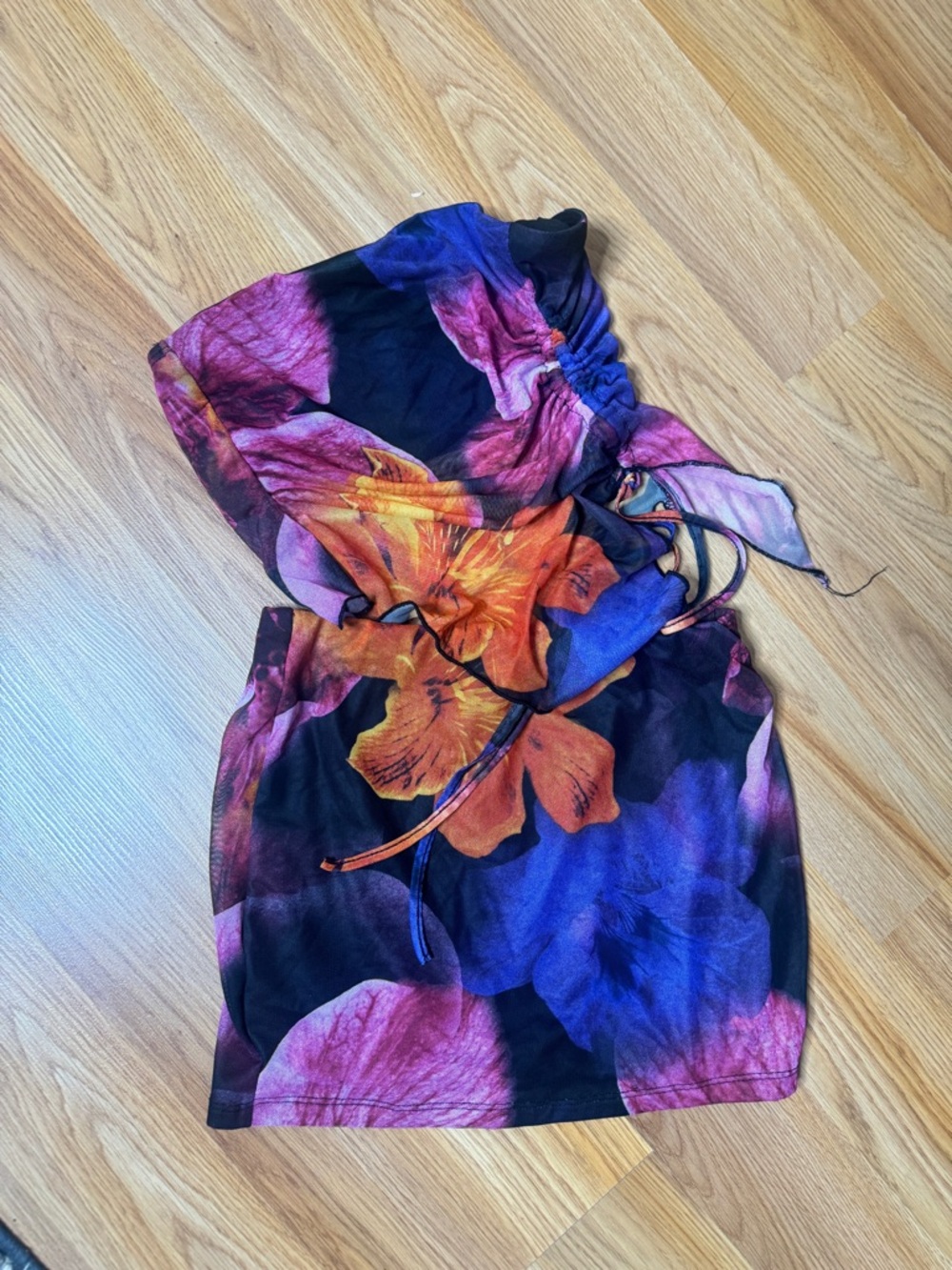 Floral matching tube top and skirt set